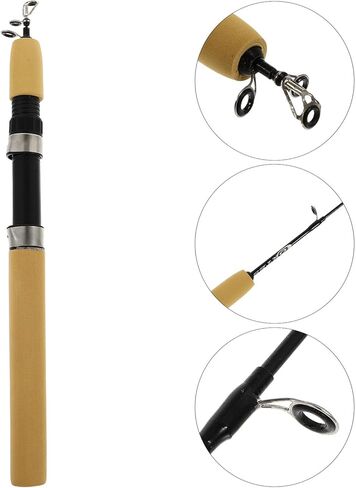 Ultralight Ice Fishing Pole Shrimp Lure Rod 0.8m Short Outdoor Fiber Fishing Tool Supplies in Saudi Arabia