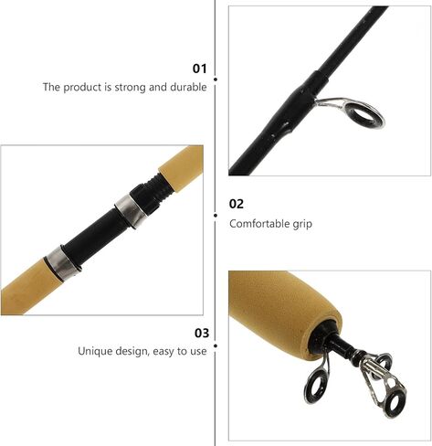 Ultralight Ice Fishing Pole Shrimp Lure Rod 0.8m Short Outdoor Fiber Fishing Tool Supplies in Saudi Arabia