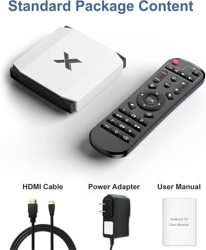 2026 Android TV Box 4K Ultra HD، 4GB RAM 32GB ROM، وحدة معالجة مركزية رباعية النواة G31 GPU، Dual WiFi BT5.0 HDMI 2.0 USB 2.0 مشغل وسائط in Saudi Arabia