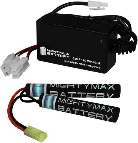 Mighty Max Battery 8.4V 1600mAh Butterfly Replaces KWA KM4 SR7 DEVGRU M4 AEG + 8V Charger in Saudi Arabia