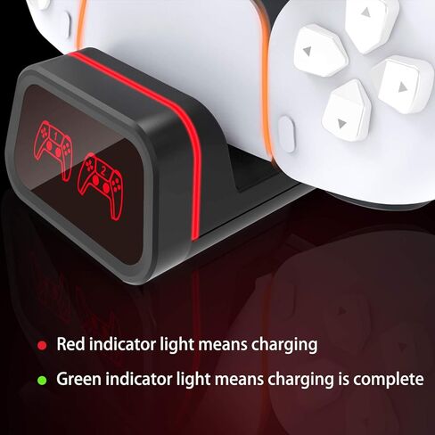 2-in-1 Fast Charging Dock for Switch Pro/PS5/Xbox Series X Controllers, Smart LED Indicator, Safe Charging with Overcharge Protection with USB-C Cable in Saudi Arabia