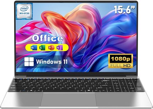 2026 New Laptop Computer, 15.6 Inch Window 11 Pro Lap Top PC 16GB RAM 256GB SSD, Core M3(Beat N4000), 2-Year Warranty, Office 365, FHD 1920 * 1080, 180°Open, UHD Graphics, Full-Size Keyboard in Kuwait
