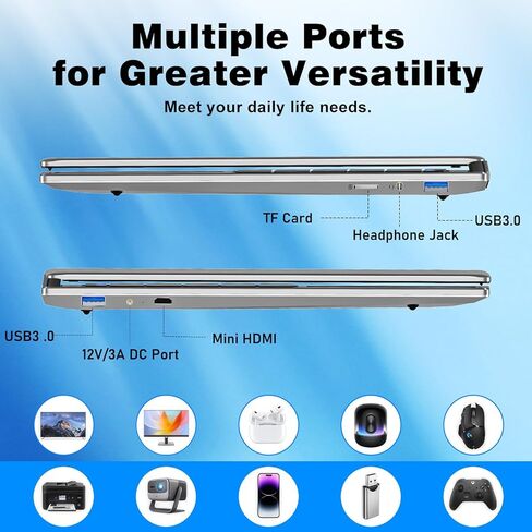2026 New Laptop Computer, 15.6 Inch Window 11 Pro Lap Top PC 16GB RAM 256GB SSD, Core M3(Beat N4000), 2-Year Warranty, Office 365, FHD 1920 * 1080, 180°Open, UHD Graphics, Full-Size Keyboard in Kuwait
