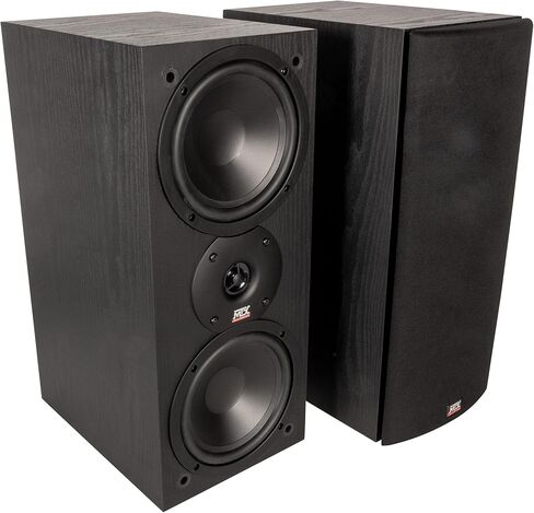 MTX Audio MONITOR60i 6.5 Inch 2-Way Bookshelf Speakers, 200W Polypropylene Wired Home Theater and Music Speaker System with RCA Input, Black in Saudi Arabia
