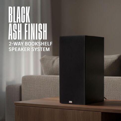 MTX Audio MONITOR60i 6.5 Inch 2-Way Bookshelf Speakers, 200W Polypropylene Wired Home Theater and Music Speaker System with RCA Input, Black in Saudi Arabia