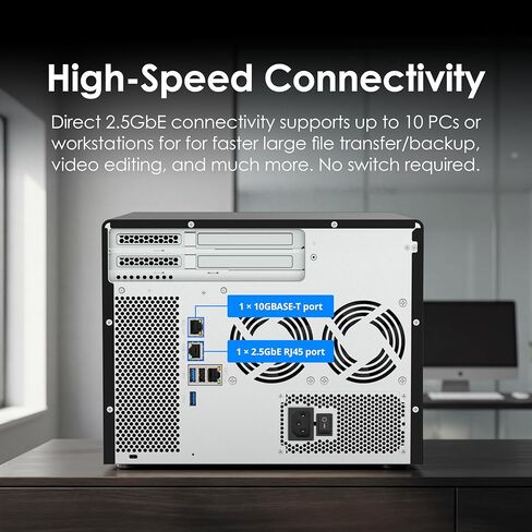 QNAP TS-855X-8G-US 8 Bay عالي الأداء 8-core 10GbE NAS لنشر تخزين البنية التحتية الهجينة وتطبيقات المحاكاة الافتراضية عالية السرعة (بدون أقراص) in Saudi Arabia