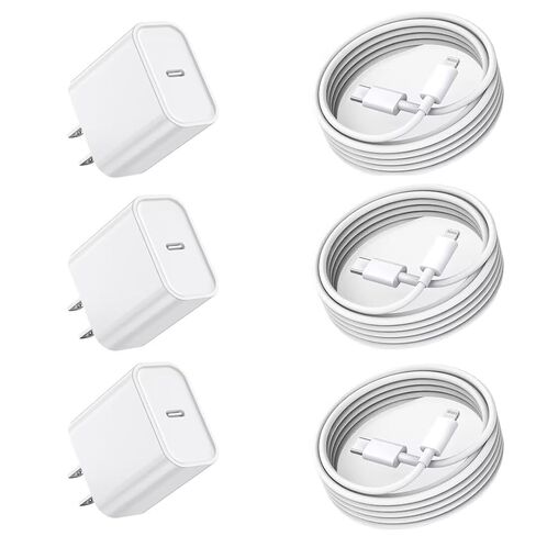 iPhone 17/16/15 Charger, USB C Charger, 2Pack 20W Type C Fast Wall Charge Power Adapter,6FT 60W USB-C to C Cable for iPhone Air/17Pro Max/15/16 Pro Max,iPad Pro 12.9/11 inch,iPad Air 5/4th,AirPods Pro in Saudi Arabia