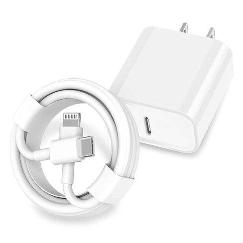 شاحن iPhone 17/16/15، شاحن USB C، 2 حزمة محول طاقة سريع الشحن من النوع C بقدرة 20 وات، كابل USB-C إلى C بطول 6 أقدام 60 وات لأجهزة iPhone Air/17Pro Max/15/16 Pro Max، وiPad Pro 12.9/11 بوصة، وiPad Air 5/4th، وAirPods Pro in Kuwait