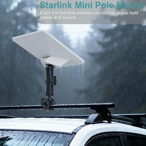 حامل Starlink Mini لإصدار 2025/2026، محول دائري من سبائك الألومنيوم قابل للتعديل بزاوية 360 درجة، متوافق مع RV |قارب |عمود |عصا |قضيب |أنبوب |رف سقف |رف | درابزين | المقود in Kuwait