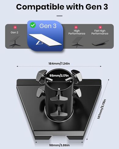 محول أنابيب Starlink Gen 3، حامل عمود Starlink، مجموعة تركيب Starlink، حامل سقف لوحة تثبيت Starlink V3 لطبق Starlink القياسي، يناسب أقطاب من 1 بوصة إلى 2.1 بوصة in Kuwait