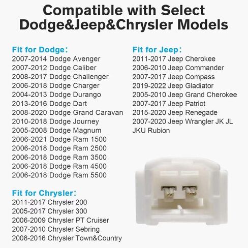 Dash Tweeter Speaker Harness Compatible with Dodge RAM Grand Caravan Journey 06-18,Jeep Grand Cherokee Wrangler JK 07-20,Chrysler 200 300 11-17,72-7902 Car Tweeter Harness Wire Adapter Kit in Saudi Arabia
