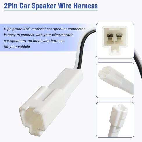 72-7901 Car Door Speaker Wiring Harness Adapter Kit Compatible with 1990-2002 Mazda 323 626 MPV MX3 MX6 RX7 Millenia Protege,2PIN Aftermarket Speaker Wire Adapter Connector Cable 4PCS in Saudi Arabia