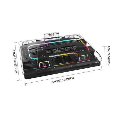 Cooling Station And Console Stand for Ps5/Ps5 Slim /Pro,Dual Controller Charging Dock with Rgb for Playstation 5,with PS Portal Charger,Headset & Holder Charging Ports (White) in Saudi Arabia