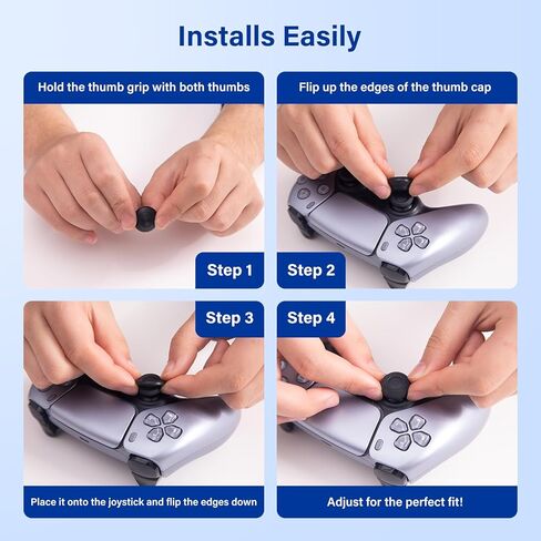 NEWDERY Thumb Grips for PS4/PS5 Controller, 3 Height Options (Low/Mid/High) for Precision & Control, Anti-Slip Silicone Joystick Caps for PlayStation 5/4 Controller, 12-Pack (6 Pairs) in Saudi Arabia
