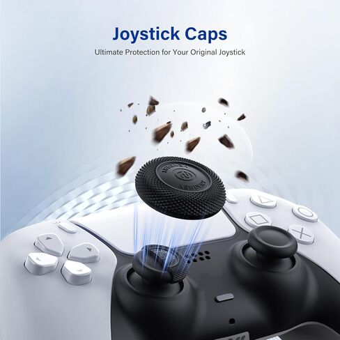 NEWDERY Thumb Grips for PS4/PS5 Controller, 3 Height Options (Low/Mid/High) for Precision & Control, Anti-Slip Silicone Joystick Caps for PlayStation 5/4 Controller, 12-Pack (6 Pairs) in Saudi Arabia