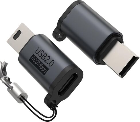 MOSHOU Mini USB Adapter for TI-84 Plus CE,TI-84 Plus Series Graphing Calculators,USB C to Mini USB Converter for Charge & Data Sync,Compatible with GoPro Hero 3+, Dash Cams & MP3 Players(2 Pack) in Saudi Arabia