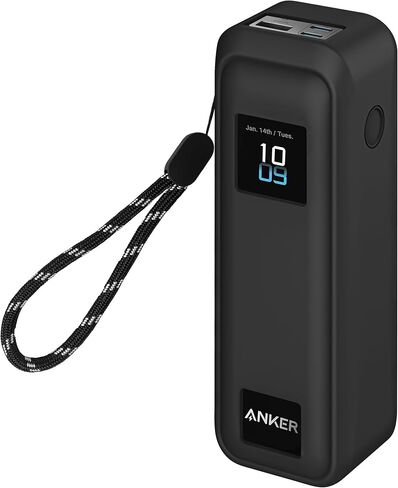 Geiomoo Soft Silicone Case for Anker Prime Power Bank 20100mAh Charger 220W, Flexible Scratch Resistant Cover with Lanyard (Black) in Saudi Arabia