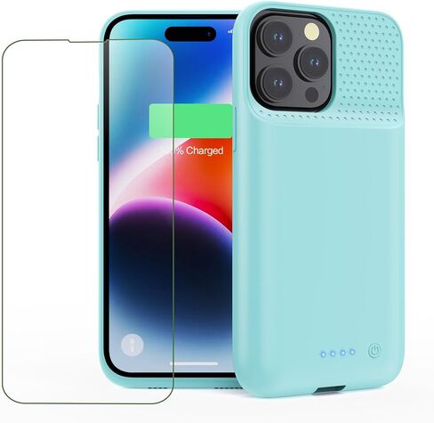 حافظة بطارية Feob لهاتف iPhone 14 Pro Max، [ترقية 2026] غطاء شاحن ممتد نحيف للغاية 8600 مللي أمبير في الساعة لهاتف iPhone 13 Pro Max (6.7 بوصة) - أسود in Kuwait