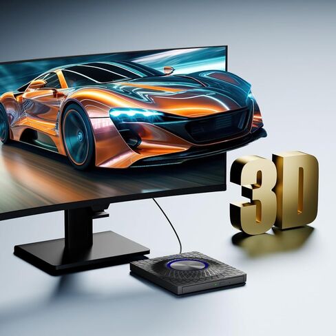 محرك أقراص Blu-ray خارجي، ناسخ أقراص Bluray/DVD/CD 7 في 1 مع إضاءة محيطة RGB، قرص R/W سعة 100 جيجا، محور USB 3.0/Type-C لنظام التشغيل Windows/Mac/Linux in Kuwait