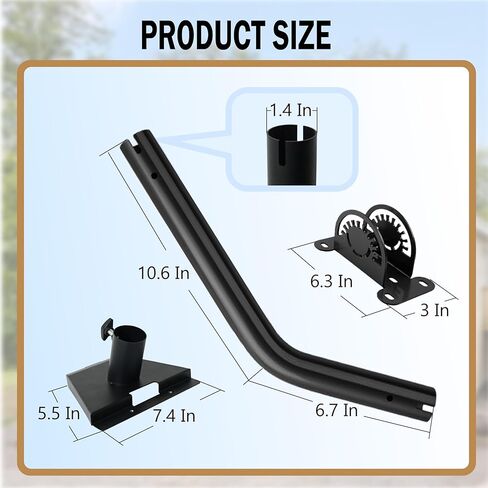 Gen 3 Mount for Starlink, Adjustable Wall and Roof Mounting Kit Compatible with Starlink Standard V3 / Gen 3 / 4 / 4X, Heavy-Duty Mount Bracket with Pipe Adapter for Outdoor Installation in Saudi Arabia