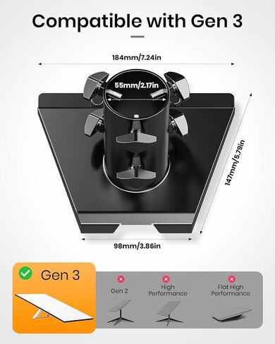 محول أنابيب Starlink Gen 3، حامل عمود Starlink، طقم تركيب Starlink بدون أدوات، حامل سقف لوحة تثبيت Starlink V3 لطبق Starlink القياسي، يناسب أقطاب 1 بوصة إلى 2.1 بوصة (28-54 مم) in Kuwait