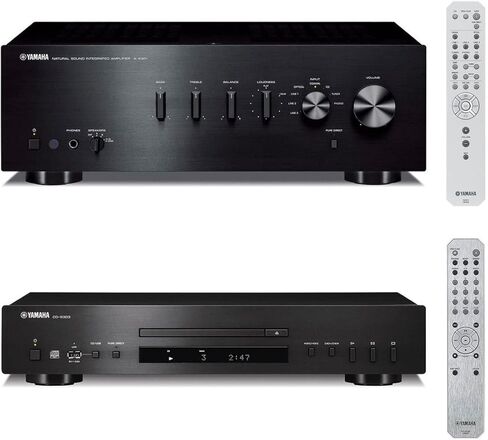 مشغل أقراص مضغوطة Yamaha CD-S303 مع توافق MP3/WMA/LPCM/FLAC/USB مع مضخم صوت مدمج A-S301 in Kuwait