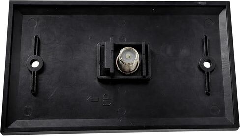 DIYTECH 1 Port Coax Cable Wall Plate Black – Single Gang Coaxial F-Type Jack for TV, Cable, Satellite & Modem – Includes Mounting Bracket in Saudi Arabia