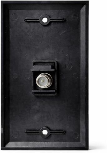 DIYTECH 1 Port Coax Cable Wall Plate Black – Single Gang Coaxial F-Type Jack for TV, Cable, Satellite & Modem – Includes Mounting Bracket in Saudi Arabia