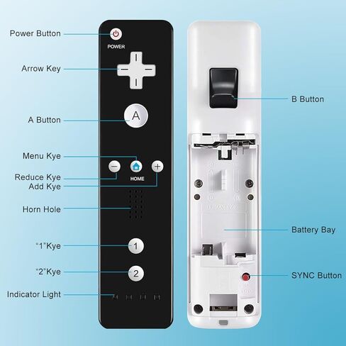 SWCTIM Wii Controller 2 Pack,Remote Controller with Silicone Case and Wrist Strap,Compatible with Wii/Wii U (Black and White) in Saudi Arabia