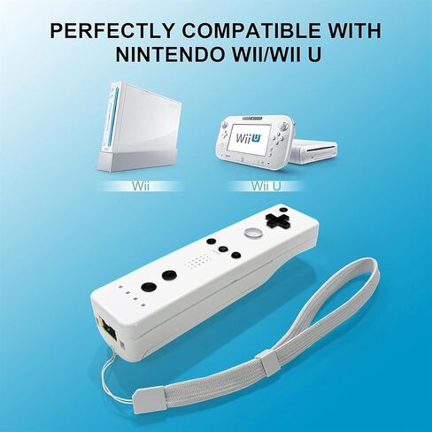 SWCTIM Wii Controller 2 Pack,Remote Controller with Silicone Case and Wrist Strap,Compatible with Wii/Wii U (Black and White) in Saudi Arabia