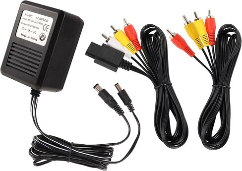 AC Power Supply & Audio Video RCA AV Cable Compatible with Super Nintendo SNES NES Systems Bundle Set, to External TV Screen Monitor in Saudi Arabia