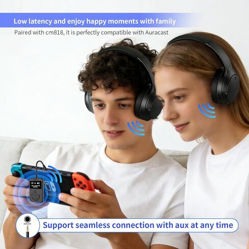 eppfun LE Audio Bluetooth Auracast Transmitter, LC3, AptX Lossless, AptX HD, USBC/3.5mm Aux Inputs, Bluetooth 5.4, Qualcomm Chip, for TV, PC,Airplane,Phones,Party,Church. in Saudi Arabia