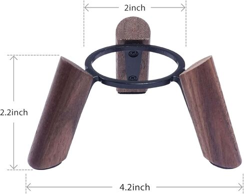 Solid Walnut Wood Stand for HomePod Mini - 100% Black Walnut Speaker Holder, Sound Improving Desktop Stand with Waterproof Protection, Non-Slip Base, Fully Assembled, Minimalist Aesthetic Desk Decor in Saudi Arabia