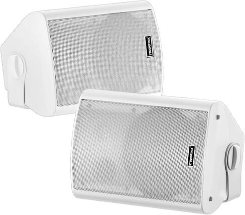 STUDIOFINIX 6.5 Inch 400W Indoor/Outdoor Bluetooth 5.1 Waterproof Wall-Mounted Speakers, Wireless Multi-Speaker Sync with IR Remote, for Patio, Garage, Home, Backyard(601BLE,Black,Pair) in Saudi Arabia