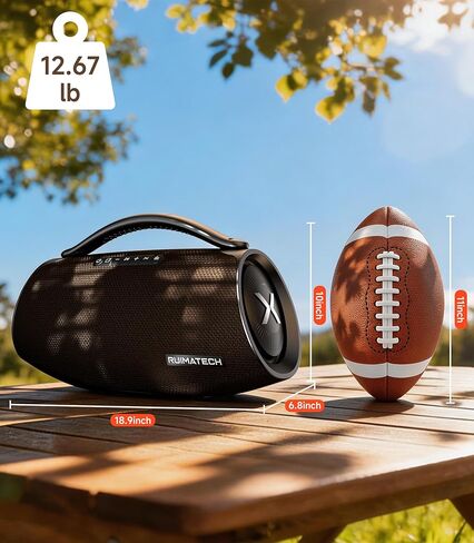 مكبر صوت بلوتوث Boombox بقوة 300 واط، صوت قوي كبير مع صوت جهير عميق 80 واط، نظام صوتي ثلاثي الاتجاهات، TWS، IPX6 مقاوم للماء للحفلات الخارجية والترفيه المنزلي in Kuwait