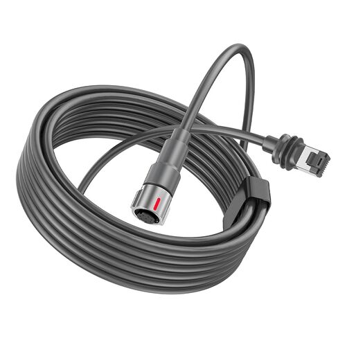 Eujgoov Rectangular Satellite Cable, 10m 23AWG Rubber Copper IP68 for Gen 3 Performance Antenna, with Field Termination Kit for Router Replacement in Saudi Arabia