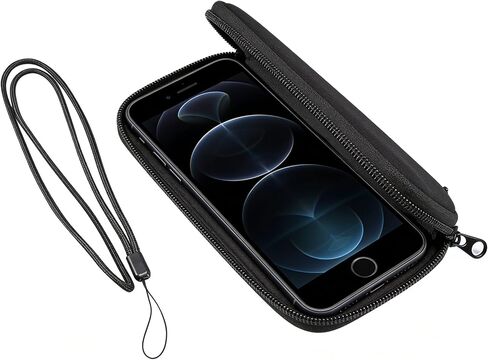 2 PCS Generic Phone Pouch - Neoprene Protective Sleeve,Shock-Absorbing & Scratch-Proof Phone Bag with Zipper Closure & Adjustable Neck Strap for Large Cell Phones, Universal Neoprene Cell Phone Sleeve in Saudi Arabia
