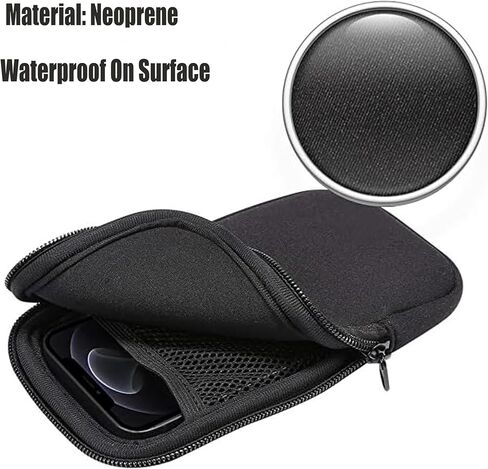 2 PCS Generic Phone Pouch - Neoprene Protective Sleeve,Shock-Absorbing & Scratch-Proof Phone Bag with Zipper Closure & Adjustable Neck Strap for Large Cell Phones, Universal Neoprene Cell Phone Sleeve in Saudi Arabia