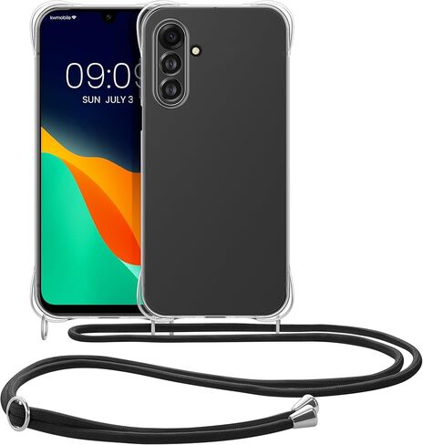 kwmobile Crossbody Case Compatible with Samsung Galaxy A17 4G / 5G Case - Clear TPU Phone Cover w/Lanyard Cord Strap - Transparent in Saudi Arabia