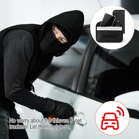 4 Pack Faraday Bags for Car Keys and Cell Phone, Signal Blocking Pouch for RFID GPS WiFi, Anti-Theft Anti-Tracking Protection, Black in Saudi Arabia