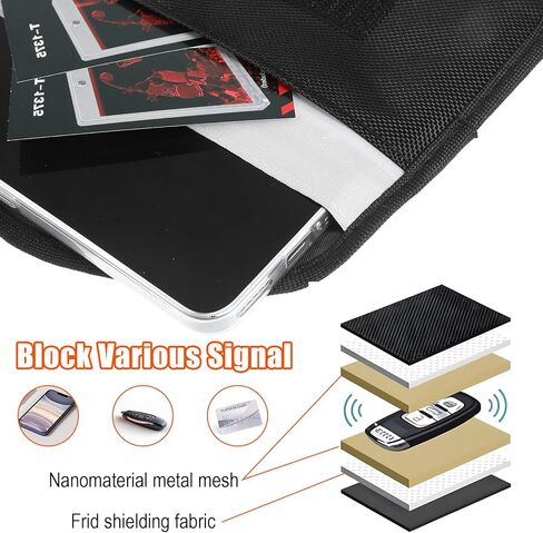 4 Pack Faraday Bags for Car Keys and Cell Phone, Signal Blocking Pouch for RFID GPS WiFi, Anti-Theft Anti-Tracking Protection, Black in Saudi Arabia