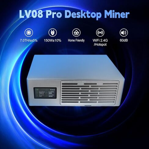 Bitcoin Miner LV08 Pro، 7TH/s 150W BTC Miner SHA256 خوارزمية تشفير التعدين المنزلي والمكتب، جهاز تعدين Bitcoins Lotto in Kuwait