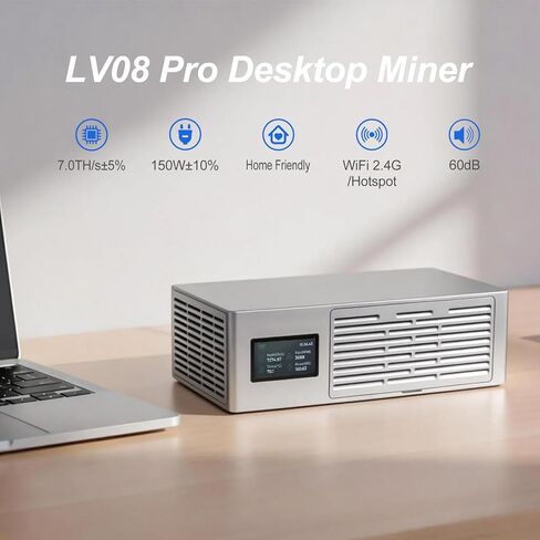 Bitcoin Miner LV08 Pro، 7TH/s 150W BTC Miner SHA256 خوارزمية تشفير التعدين المنزلي والمكتب، جهاز تعدين Bitcoins Lotto in Kuwait