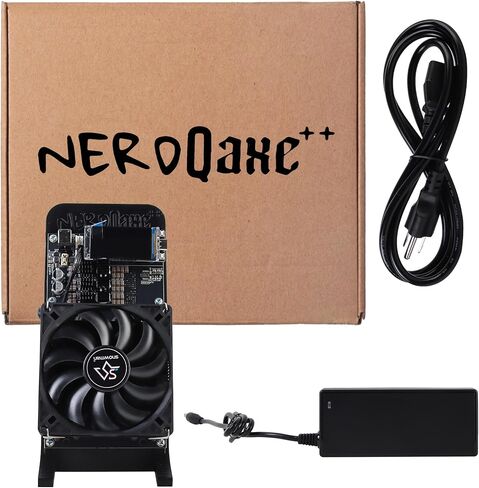 New Bitaxe NerdQaxe++ 4.8TH/s One Shot Cypto Bitcoin Lottery Miner - طاقة 75 واط، كفاءة طاقة 15J/Th، 4xBM1370 ASIC Chips Silent Fan Solo Miner، BTC Nerdminer Machine Kit للاستخدام المنزلي (برتقالي) in Saudi Arabia