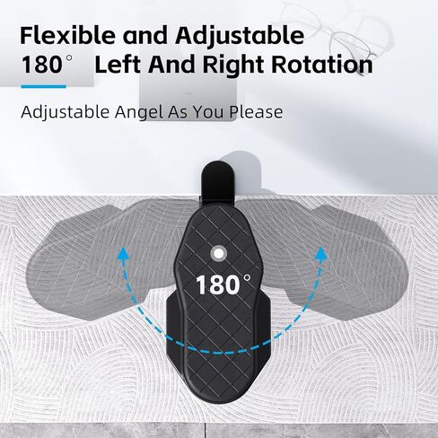 صينية تمديد مكتب CABTE Ergonomics، رف مسند ذراع للمعصم على الطاولة، دعم ذراع الكوع الدوار 180 درجة، صينية تمديد مكتب الكمبيوتر للمنزل والمكتب (أسود - دوار) in Kuwait
