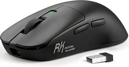 RK ROYAL KLUDGE RK MO3 Wireless Gaming Mouse, 48g Lightweight Computer Mouse, Bluetooth/2.4G/Wired Rechargeable PC Game Mice with Programmable Buttons and Silent Clicks, 6000 DPI for Laptop/Mac, White in Saudi Arabia
