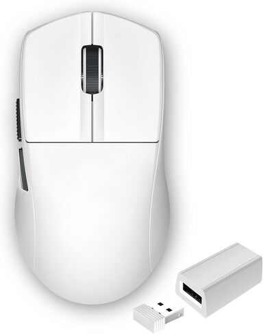 HUO JI E-YOOSO Wireless Gaming Mouse, 8KHz Polling Rate, 50–45000 DPI Adjustable, Bluetooth/2.4G/USB-C Wired, Ultralight 50g, 5 Programmable Buttons, Rechargeable, for PC/Mac/Linux/Xbox – White in Saudi Arabia