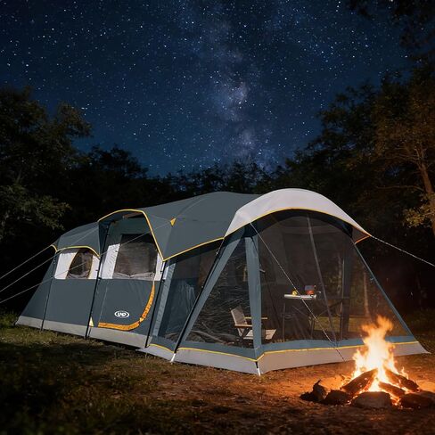 UNP Camping Tent 8 Person Waterproof Big Tunnel Tent with Screen Porch,Family Outdoor Large Tents for Camping 20' x 9' x 80in(H) in Saudi Arabia