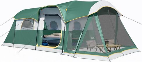 UNP Camping Tent 8 Person Waterproof Big Tunnel Tent with Screen Porch,Family Outdoor Large Tents for Camping 20' x 9' x 80in(H) in Saudi Arabia
