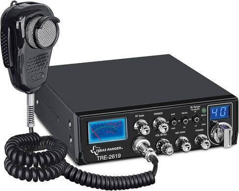 تكساس رينجر TRE-2619 CB راديو متنقل 40 قناة AM اتجاهين راديو تصميم سائق شاحنة صغير SRA-198NC ديناميكي لإلغاء الضوضاء ميكروفون مدمج SWR Bridge Talkback Hi/Lo Switch متغير باهتة NB/ANL مرشحات in Saudi Arabia
